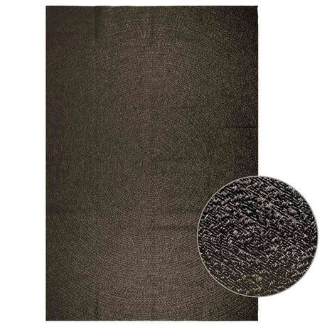 VidaXL Teppich Zizur Indoor und Outdoor 240x340cm Juteoptik Anthrazit