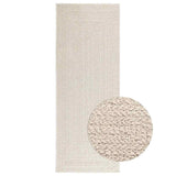 VidaXL Teppich Zizur Creme drinnen und draußen 80x200 cm Juteoptik