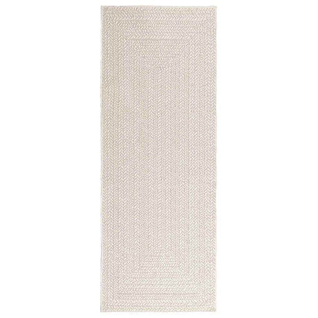 VidaXL Teppich Zizur Creme drinnen und draußen 80x200 cm Juteoptik
