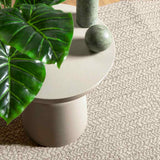 VidaXL Teppich Zizur Creme drinnen und draußen 120x120 cm Juteoptik