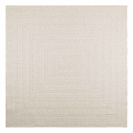 VidaXL Teppich Zizur Creme drinnen und draußen 200x200 cm Juteoptik