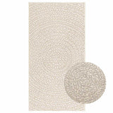 VidaXL Teppich Zizur Creme drinnen und draußen 60x110 cm Juteoptik