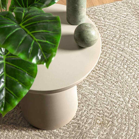 VidaXL Teppich Zizur Creme drinnen und draußen 80x200 cm Juteoptik