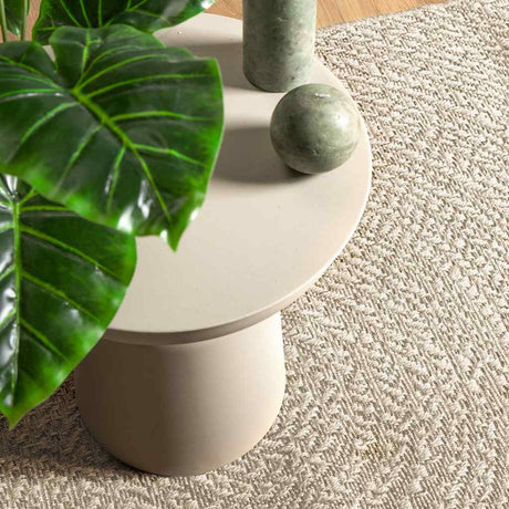 VidaXL Teppich Zizur Creme drinnen und draußen 100x200 cm Juteoptik