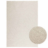 VidaXL Teppich Zizur Creme drinnen und draußen 120x170 cm Juteoptik