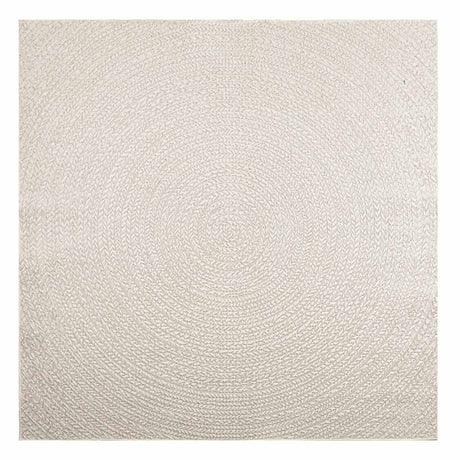 VidaXL Teppich Zizur Creme drinnen und draußen 200x200 cm Juteoptik