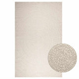VidaXL Teppich Zizur Creme drinnen und draußen 200x290 cm Juteoptik