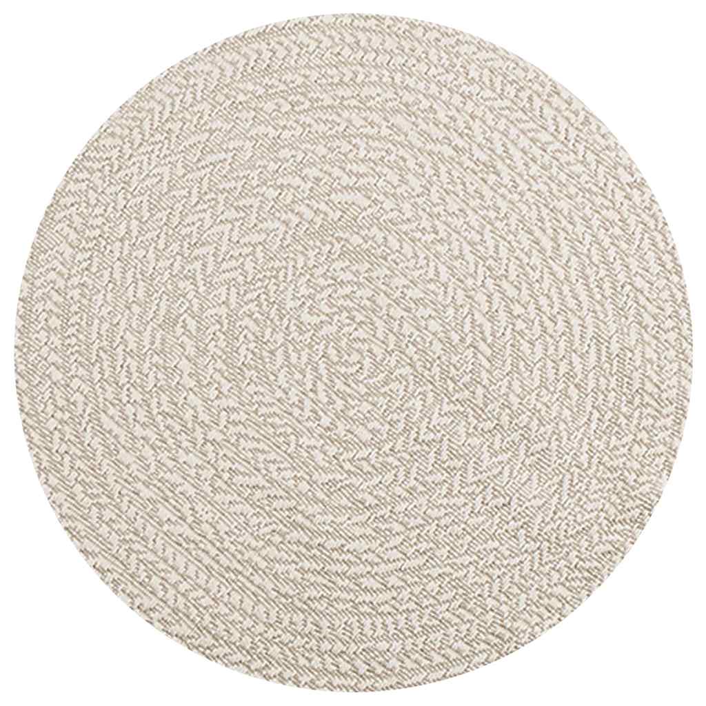 Vidaxxl Teppich Zizur creme innen und außen ø 90 cm Juteoptik