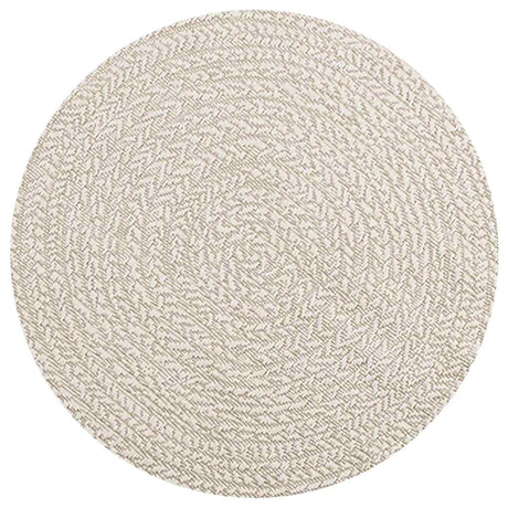 Vidaxxl Teppich Zizur creme innen und außen ø 90 cm Juteoptik