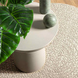 VidaXL Teppich Zizur Creme innen und außen ø 200 cm Juteoptik
