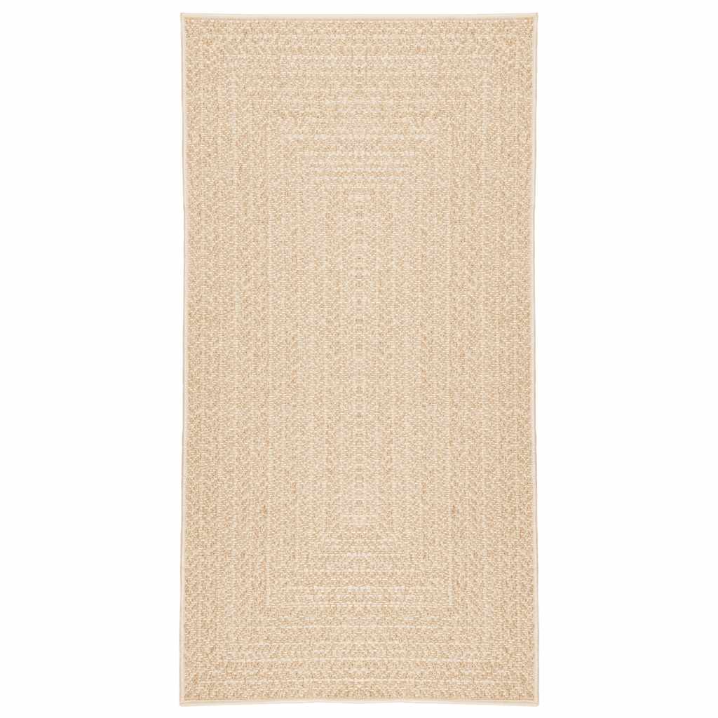 VidaXL Teppich Zizur Beige drinnen und draußen 60x110 cm Juteoptik