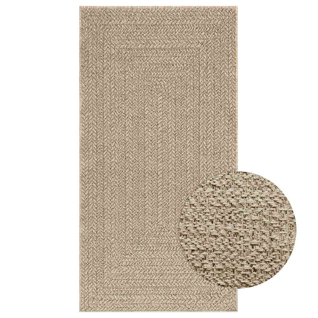 Vidaxl tapis zizur beige à l'intérieur et à l'extérieur de 80x150 cm de jute