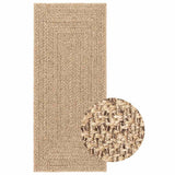 VidaXL Teppich Zizur Beige drinnen und draußen 80x200 cm Juteoptik