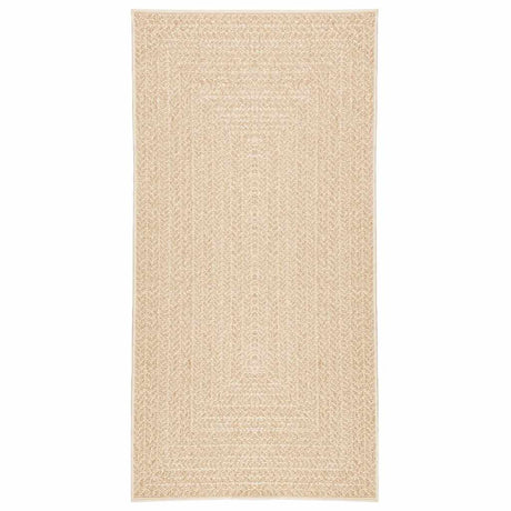 VidaXL Teppich Zizur Beige drinnen und draußen 100x200 cm Juteoptik
