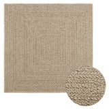 Vidaxl vloerkleed zizur beige binnen en buiten 120x120 cm jute look