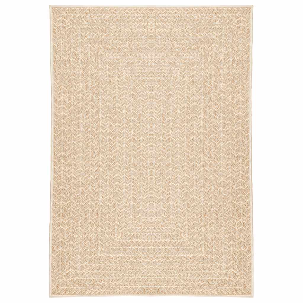 VidaXL Teppich Zizur Beige drinnen und draußen 120x170 cm Juteoptik