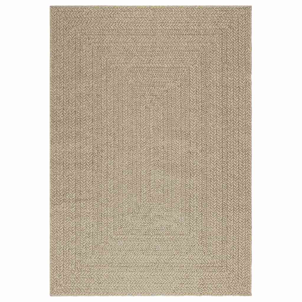 Vidaxl vloerkleed zizur beige binnen en buiten 140x200 cm jute look