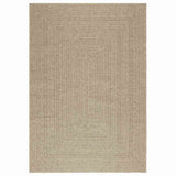 Vidaxl vloerkleed zizur beige binnen en buiten 140x200 cm jute look