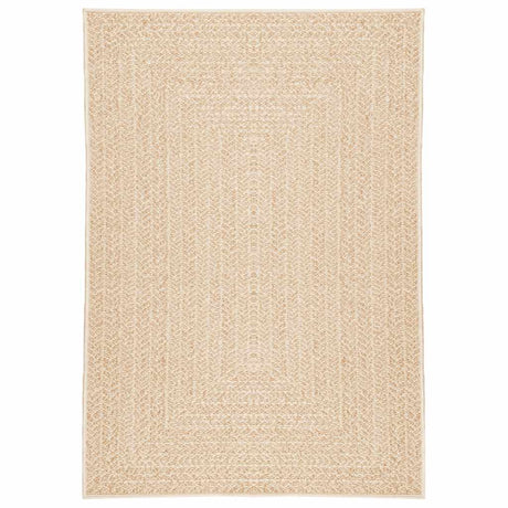 VidaXL Teppich Zizur Beige drinnen und draußen 140x200 cm Juteoptik