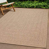 VidaXL Teppich Zizur Beige drinnen und draußen 200x200 cm Juteoptik