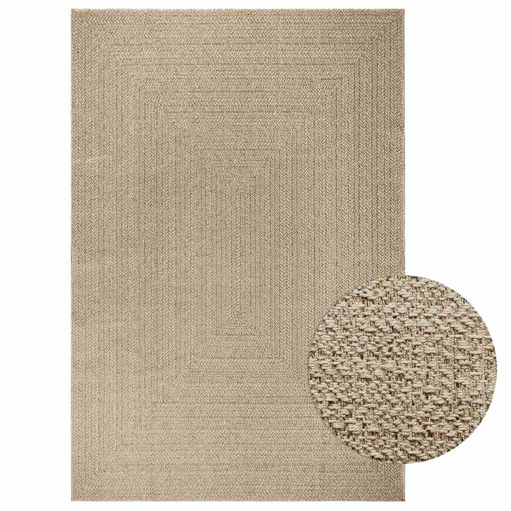 Vidaxl vloerkleed zizur beige binnen en buiten 200x290 cm jute look