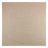 Vidaxl Rug Zizur Beige dentro y fuera de 240x240 cm Mirada de yute