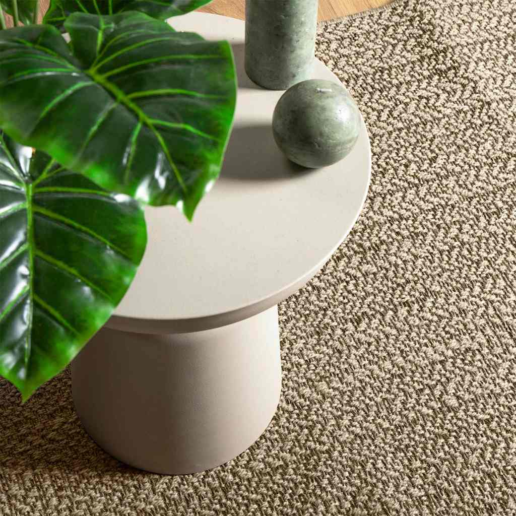 Vidaxl Rug Zizur Beige dentro y fuera de 240x240 cm Mirada de yute