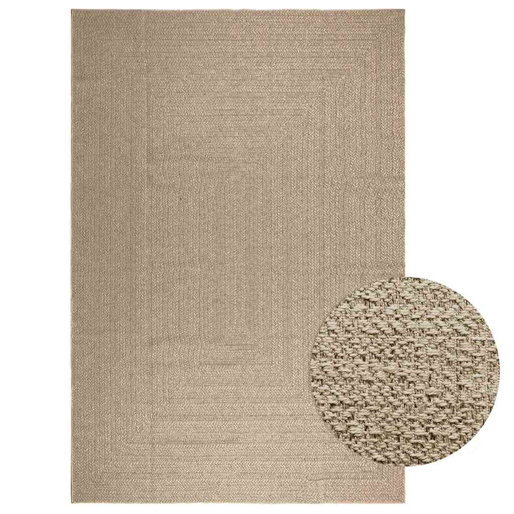 Vidaxl Rug Zizur Beige znotraj in zunaj 240x340 cm jute