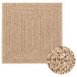 VidaXL Teppich Zizur Beige drinnen und draußen 240x340 cm Juteoptik