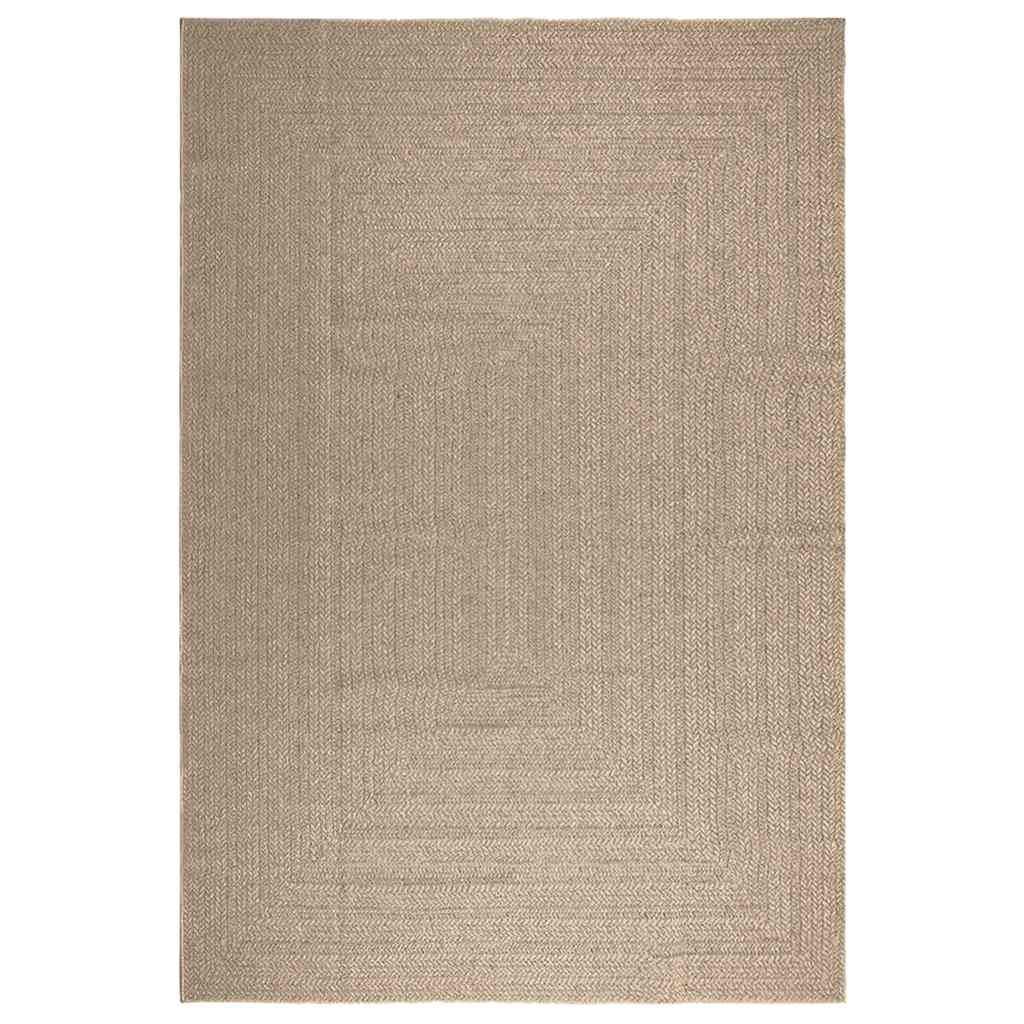 Vidaxl tapis zizur beige à l'intérieur et à l'extérieur de 240x340 cm de jute