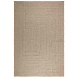 Vidaxl Rug Zizur Beige dentro y fuera de 240x340 cm Mirada de yute