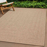 VidaXL Teppich Zizur Beige drinnen und draußen 240x340 cm Juteoptik