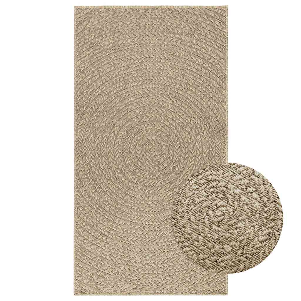 Vidaxl tapis zizur beige à l'intérieur et à l'extérieur de 80x150 cm de jute