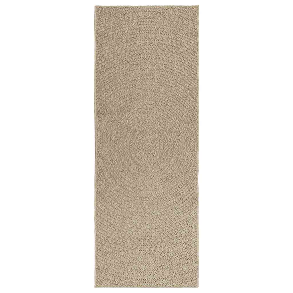 Vidaxl tapis zizur beige à l'intérieur et à l'extérieur de 80x200 cm de jute