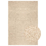VidaXL Teppich Zizur Beige drinnen und draußen 120x170 cm Juteoptik