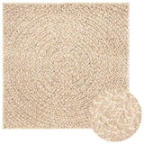 VidaXL Teppich Zizur Beige drinnen und draußen 200x200 cm Juteoptik
