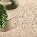 VidaXL Teppich Zizur Beige drinnen und draußen 240x240 cm Juteoptik