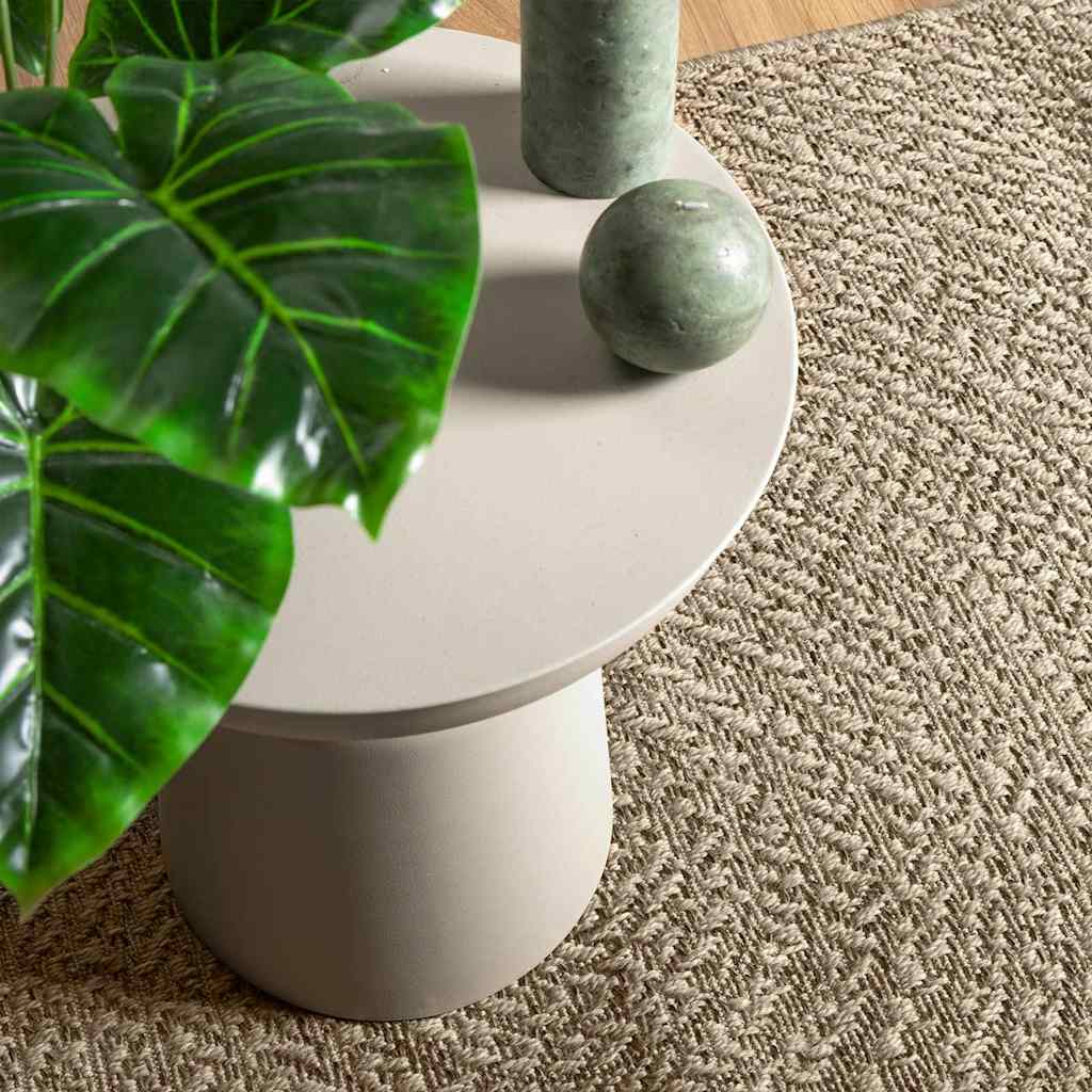 Vidaxl Rug Zizur beige all'interno e all'esterno 240x240 cm look iuta