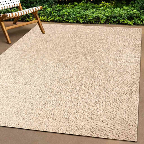 VidaXL Teppich Zizur Beige drinnen und draußen 240x340 cm Juteoptik