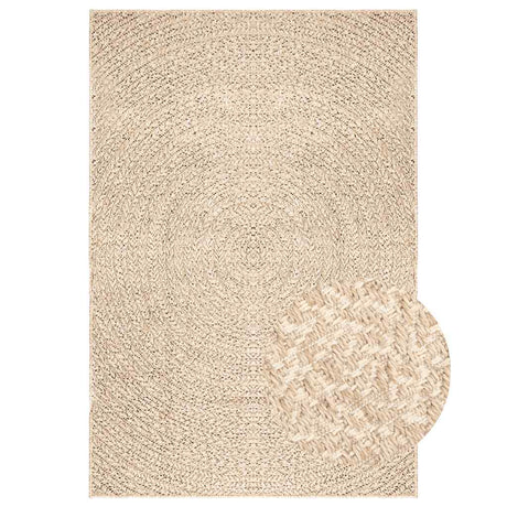 VidaXL Teppich Zizur Beige drinnen und draußen 240x340 cm Juteoptik