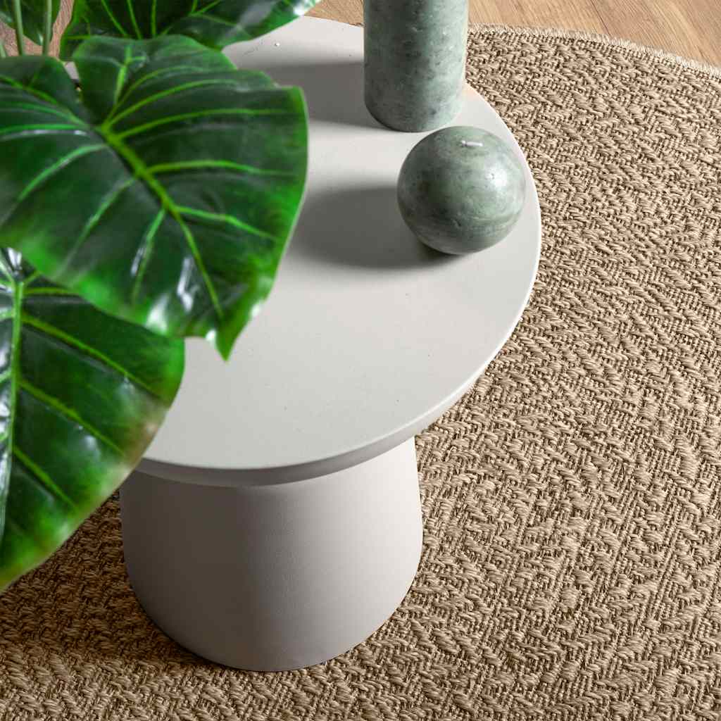Vidaxxl Teppich Zizur beige innen und außen ø 90 cm Juteoptik