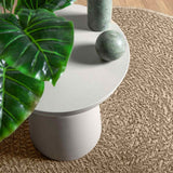 Vidaxxl Teppich Zizur beige innen und außen ø 90 cm Juteoptik