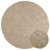 Vidaxl tapis zizur beige à l'intérieur et à l'extérieur Ø Ø 120 cm de jute de jute