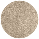 Vidaxl Teppich Zizur Beige innen und außerhalb Ø 120 cm Jute Look