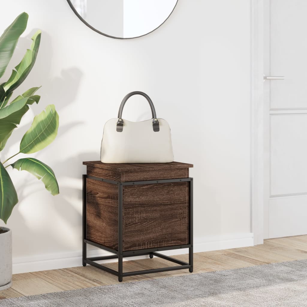Vidaxx Aufbewahrungsbox mit Deckel 40x40x51,5 cm, fertiges Holz, braune Eiche