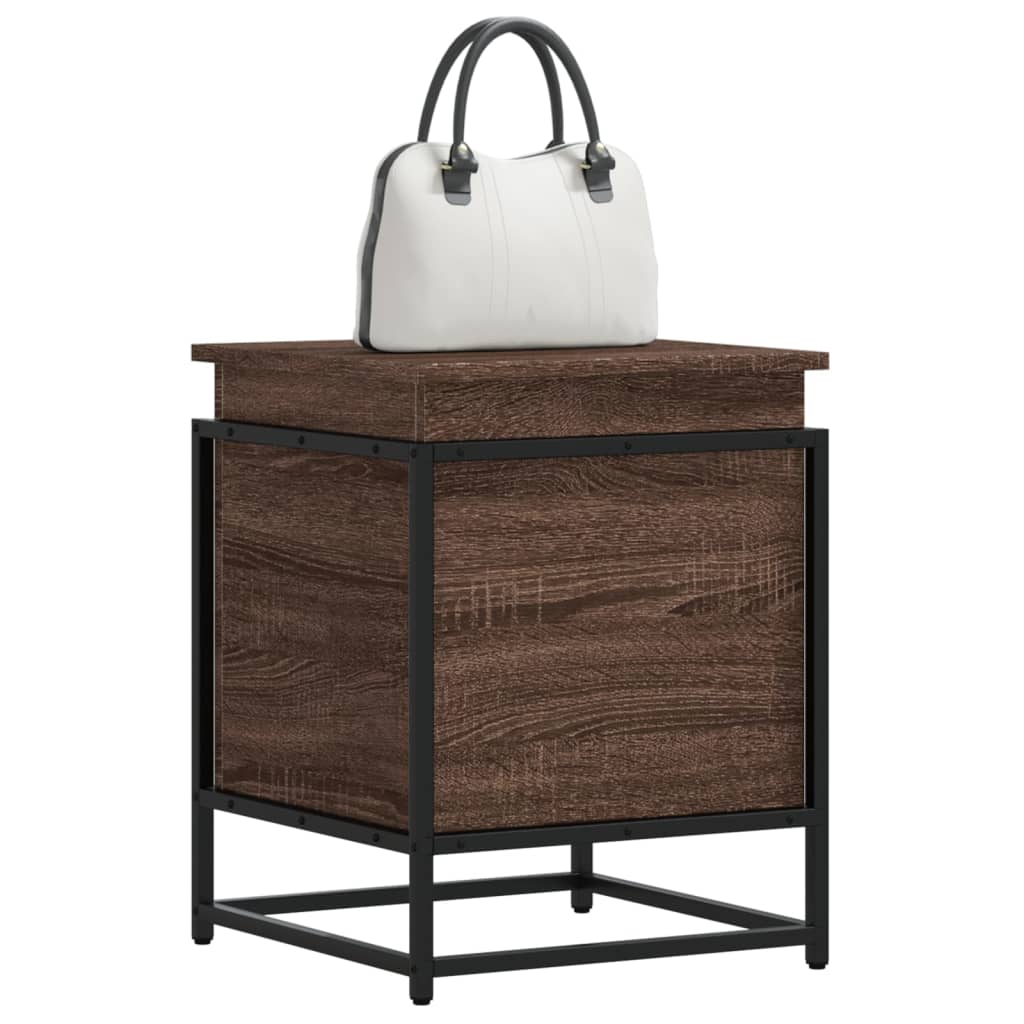 Vidaxx Aufbewahrungsbox mit Deckel 40x40x51,5 cm, fertiges Holz, braune Eiche