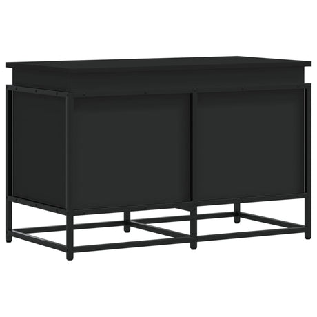 Vidaxx Aufbewahrungsbox mit Deckel 80x40x51,5 cm verarbeitetes Holz schwarz