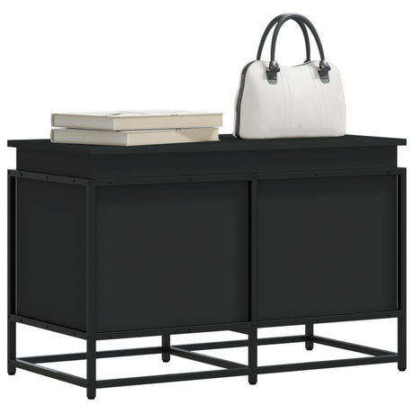 Vidaxx Aufbewahrungsbox mit Deckel 80x40x51,5 cm verarbeitetes Holz schwarz