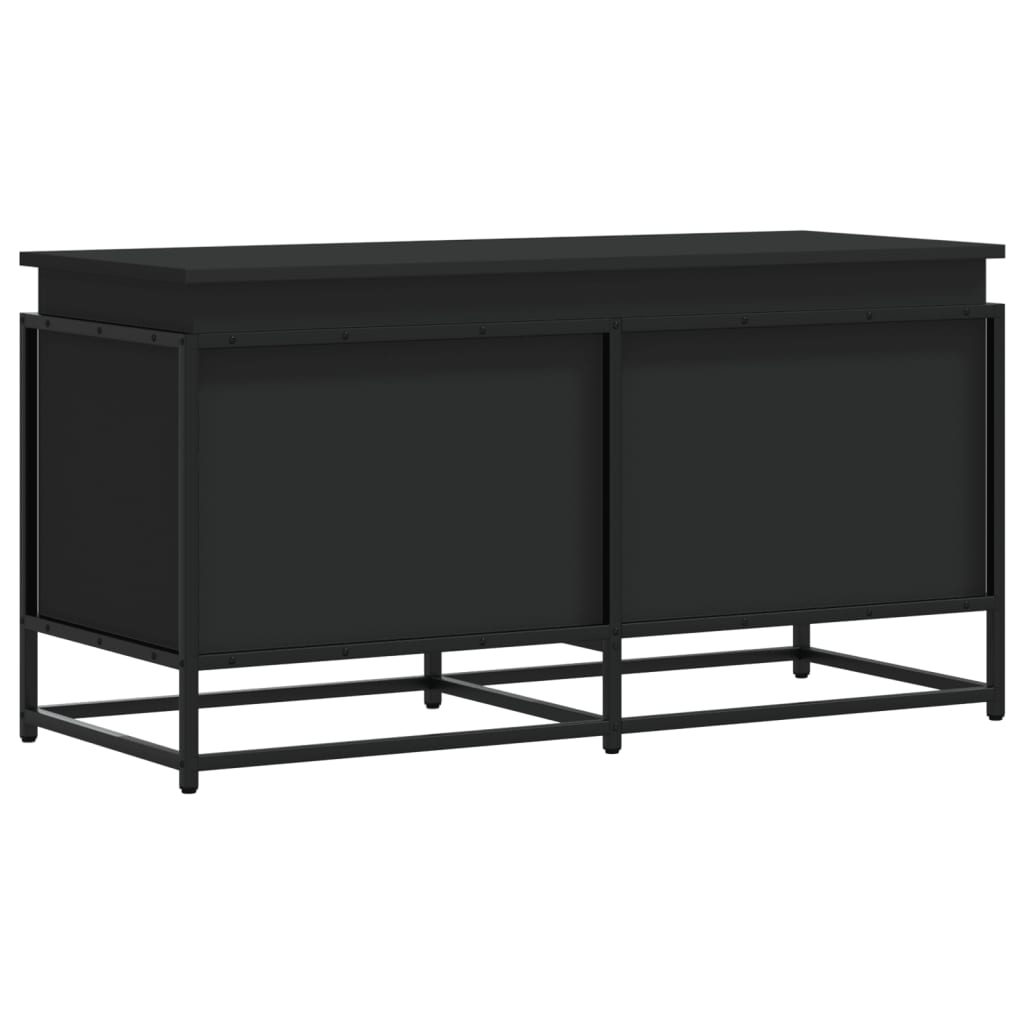 Vidaxx Aufbewahrungsbox mit Deckel 100x40x51,5 cm verarbeitetes Holz schwarz
