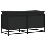 Vidaxx Aufbewahrungsbox mit Deckel 100x40x51,5 cm verarbeitetes Holz schwarz